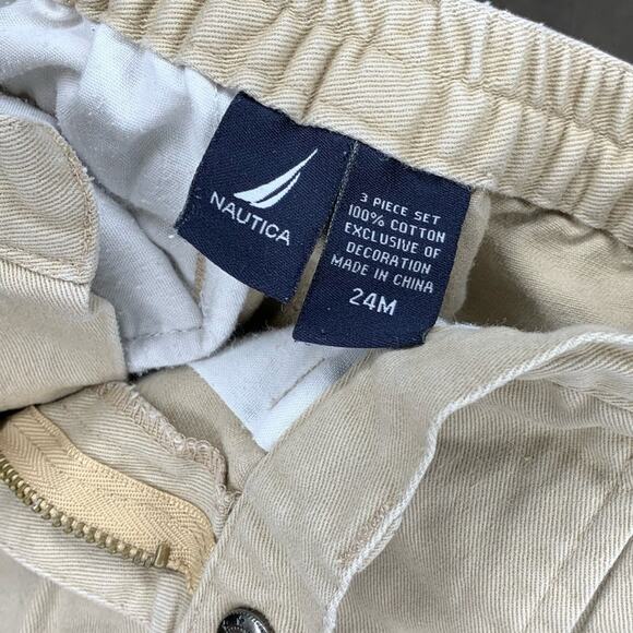 Nautica 24 months tan khaki pants pockets elastic - Picture 4 of 4